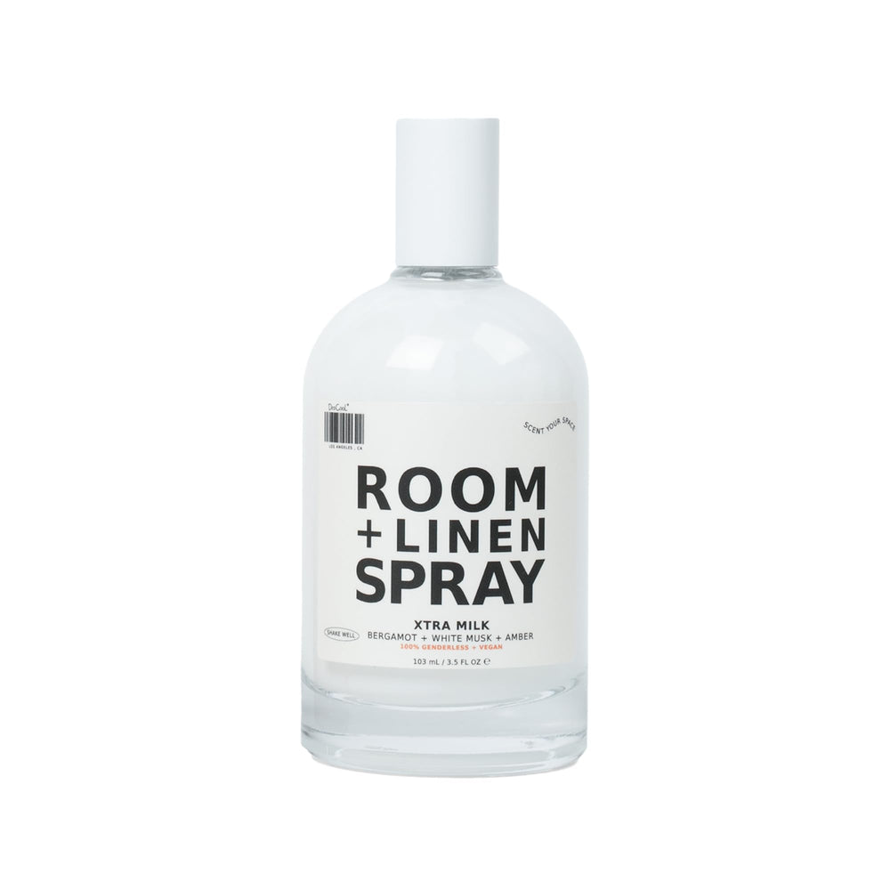 DedCool Xtra Milk spray bottle refreshing room and linens with a subtle, long-lasting aroma.
