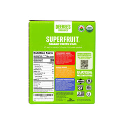 Deebee's Classic Blueberry Pomegranate Freezie Pops on shelf; low-sugar fruit snack for kids