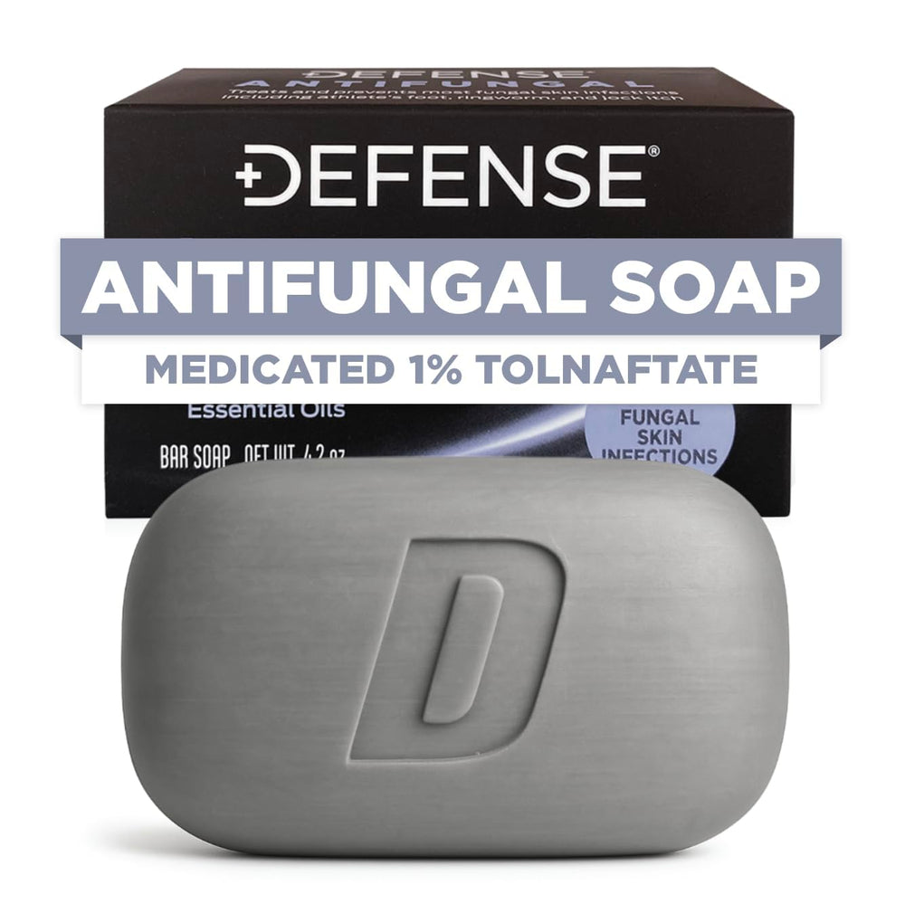 Defense Soap antifungal bar soap front view for quick cleansing against common skin fungi.