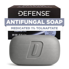 Defense Soap antifungal bar soap front view for quick cleansing against common skin fungi.