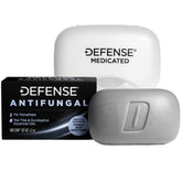 Defense Soap antifungal bar close-up with rich lather for gym use