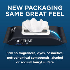 Defense Soap wipes with tea tree and eucalyptus oils for dirt and sweat removal