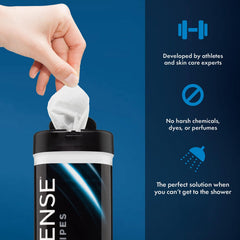 Moist, extra-wet formula helps wipes glide smoothly for heavy sweat.