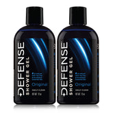 Defense Soap Tea Tree Body Wash bottle on shelf highlighting natural ingredients and odor control