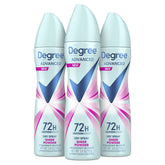 Degree Advanced Sheer Powder dry spray bottle front shows instant dry feel.