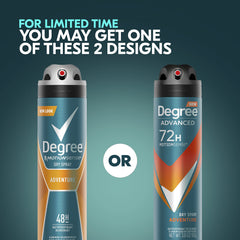 Degree Men Adventure dry spray used in a gym setting for quick refresh