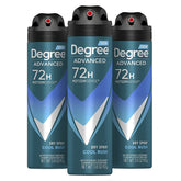 Degree Men Cool Rush dry spray bottle shows MotionSense ready design for active days