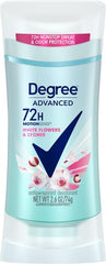 Degree White Flowers & Lychee cap close-up on premium packaging