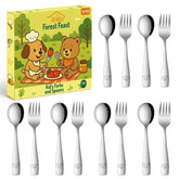 DEHOV toddler utensils set spoons designed for small hands, encouraging independent meals.