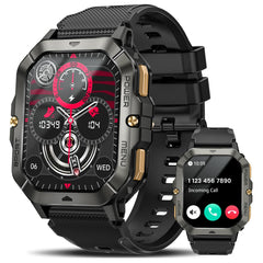 DEKELIFE military smartwatch front view highlighting rugged durability and outdoor readiness