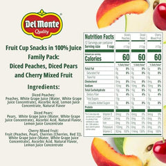 Del Monte Fruit Cup with pear dice, convenient lunchbox addition