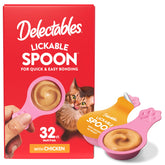 Delectables Lickable Spoon packaging showing real chicken for quick bonding