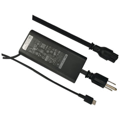 Dell charger side connection showing USB-C tip for versatile power delivery