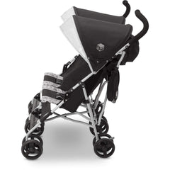 Delta Children Jeep Scout Double Stroller multi-position reclining seat for flexible comfort.