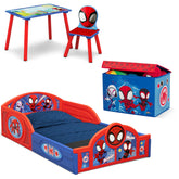 Delta Children Spidey bed graphics add a playful look to a toddler room