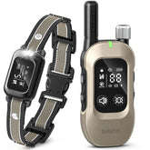 Delupet 2-in-1 bark collar remote in use for training control during walks.