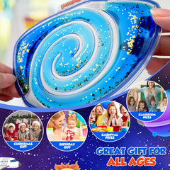 Demilong squishy sensory toy liquid flow beads highlights soothing motion for engagement