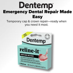 Dentemp Reline-It application process demonstrates quick mixing and placement for a snug result.