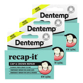 Dentemp Recap-It kit during application shows quick crown stabilization