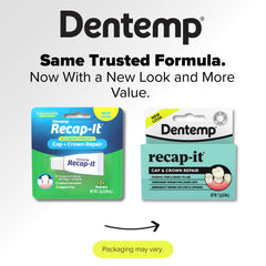 Dentemp Recap-It quick-set cement stabilizes a loose crown