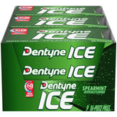 Dentyne Ice Spearmint gum pack display with nine 16-piece boxes
