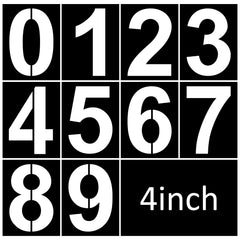 Denylo Pro 4-inch number stencil set for easy DIY numerals and cake decorating.