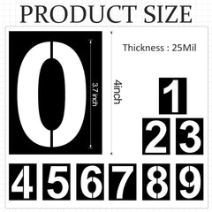 Denylo Pro reusable PET number stencils for clean, repeatable numerals on crafts.