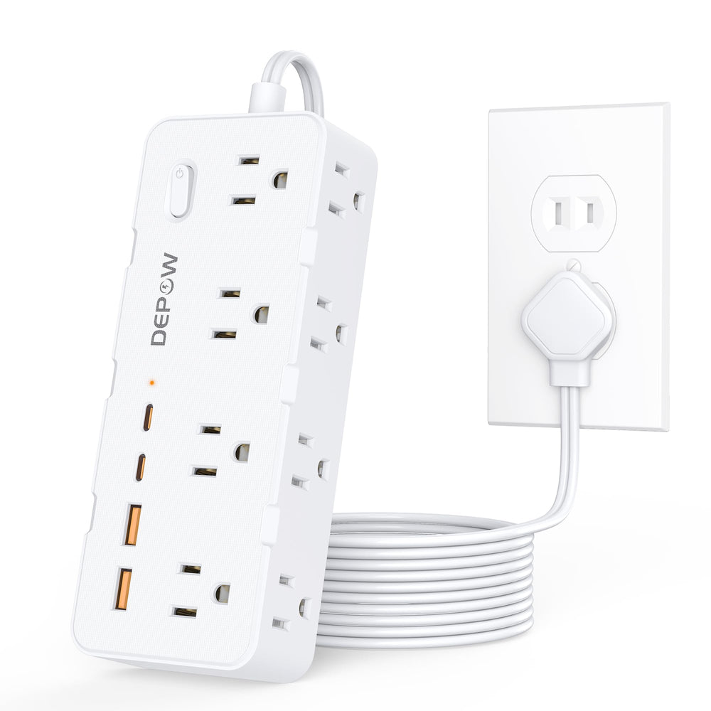 DEPOW 2-prong to 3-prong adapter converting an ungrounded outlet for compatible devices