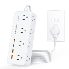 DEPOW 2-prong to 3-prong adapter converting an ungrounded outlet for compatible devices