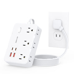 DEPOW two-prong to three-prong adapter outlet for ungrounded rooms.