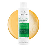 Dercos anti-dandruff shampoo bottle for flake relief and scalp care