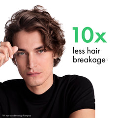 Dercos conditioner cream texture shown on hair