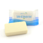 DermaHarmony sulfur and salicylic bar soap close-up showing texture for deep cleansing