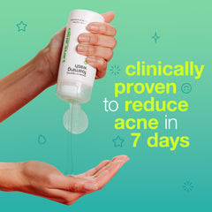 Dermalogica Clear Start wash at sink demonstrates easy rinse away impurities.