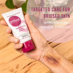 Dermend Bruise Cream on skin demonstrates light non-greasy finish.