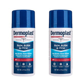 Dermoplast spray bottle for quick, no-touch relief on minor skin irritations.