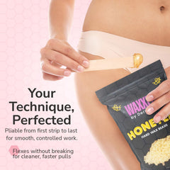 Dermwax WAXXED Honeyed hard wax beads melting at low temperature.