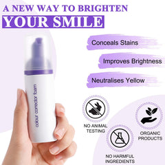 Close-up of Dersoud purple foam toothpaste showing deep-cleaning action