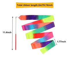 dervea rainbow ribbon dancing wands indoor play setup for celebrations
