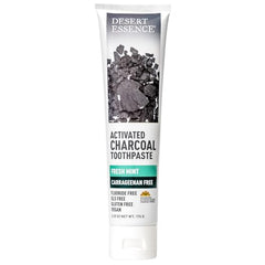 Desert Essence Tea Tree Oil ingredient panel emphasizing natural freshness and cavity defense