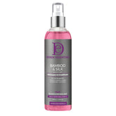 Design Essentials Bamboo & Silk HCO Leave-In Conditioner bottle for heat protection.