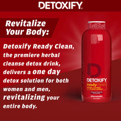Detoxify Ready Clean Tropical being poured into a glass.