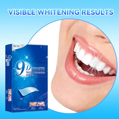 Deudhdal strips in action on teeth with secure hydrogel fit
