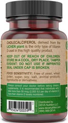 DEVA vegan-friendly D3 tablet, free from yeast, gluten, and common allergens.