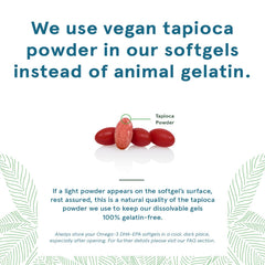 Carrageenan-free label on DEVA DHA packaging