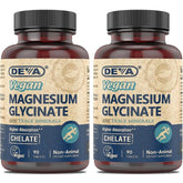DEVA vegan magnesium glycinate bottle with 90 tablets, easy daily support.