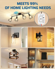 DEWENWILS detachable wall switch with compact receiver mounted in a tight space.