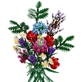 Dexblocks flower bouquet building kit assembly with vibrant petals for creative decor