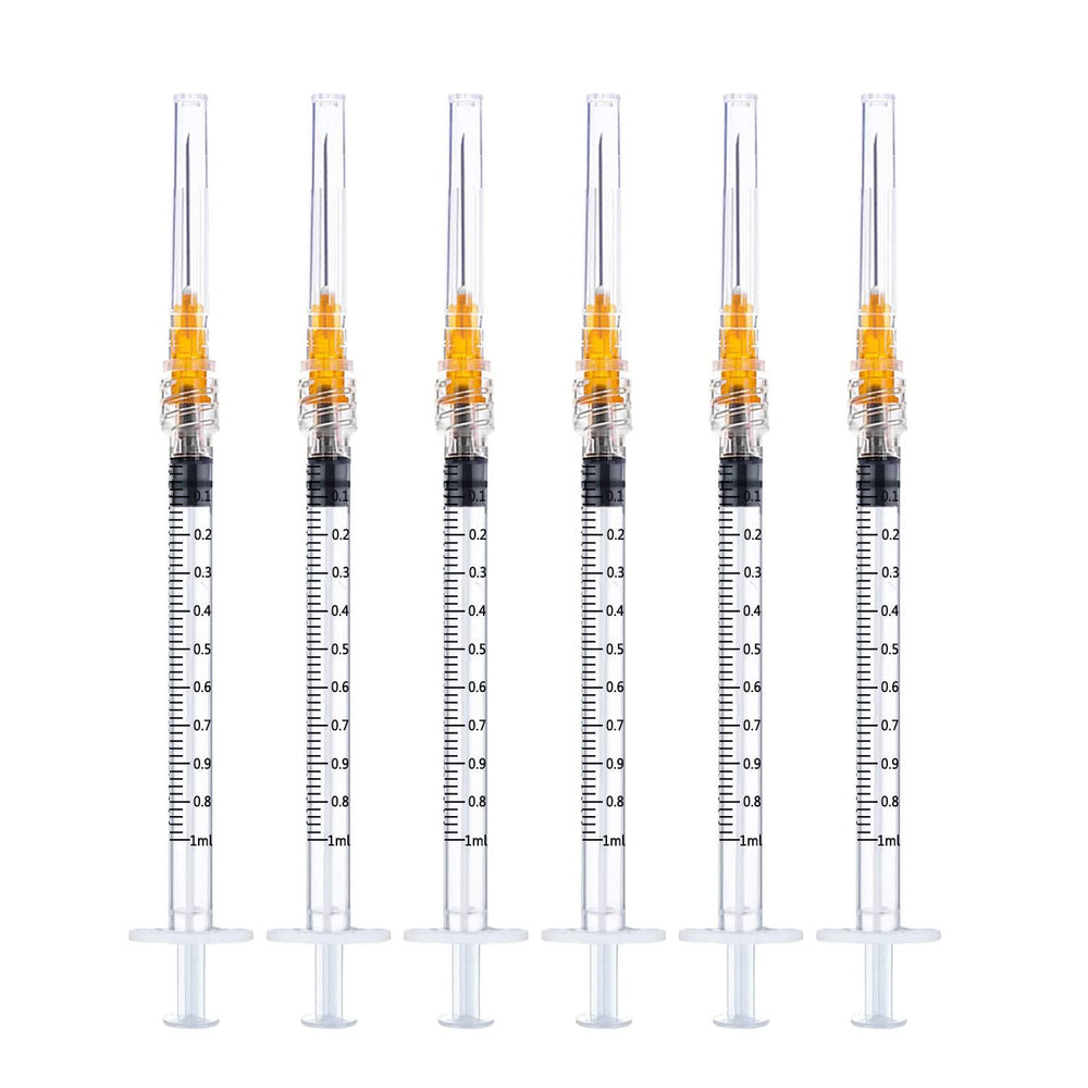Dfpty 25pack syringe 1ml with sterile packaging for home experiments.