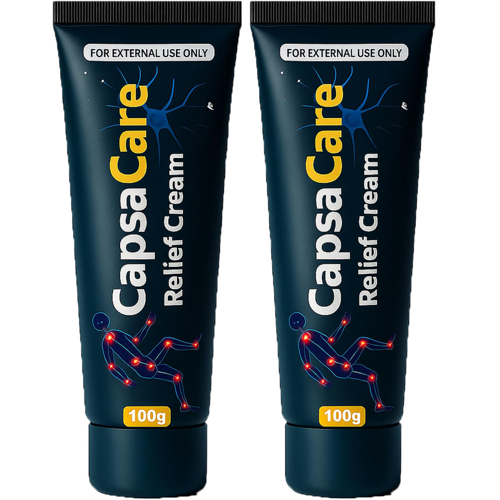 dftluue capsacare nerve cream bottle highlights soothing daily relief